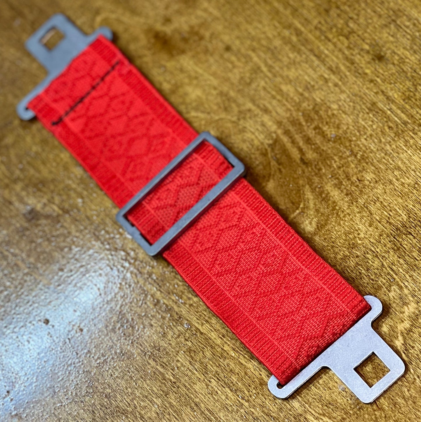 Red scroll work headband