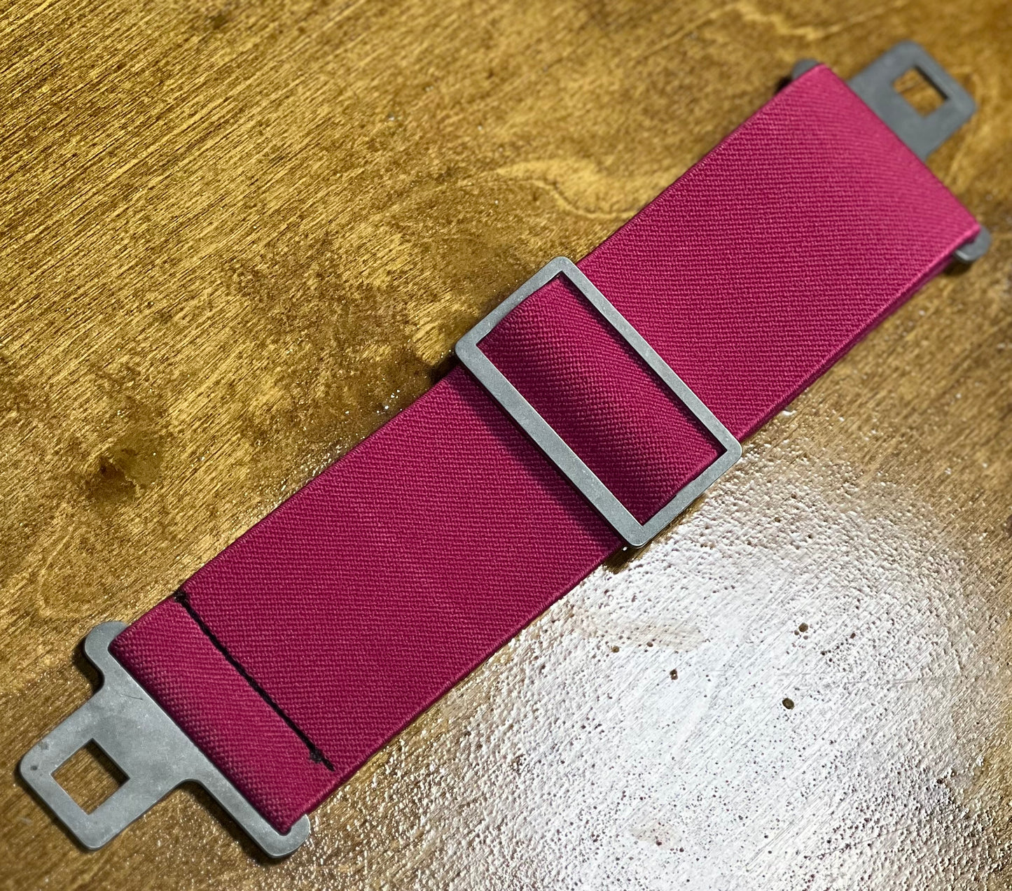 Neon pink elastic headband