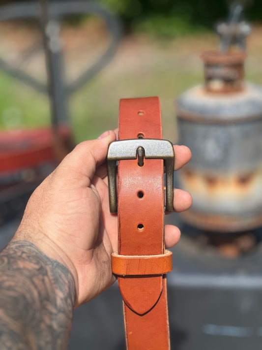 Tan leather belt