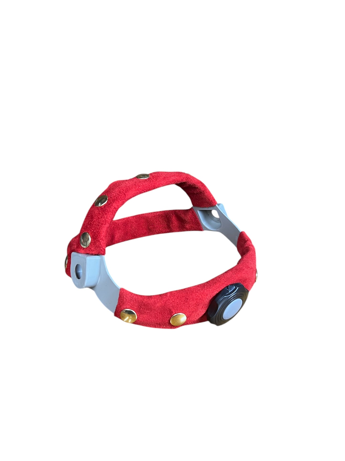 Red leather sweatband