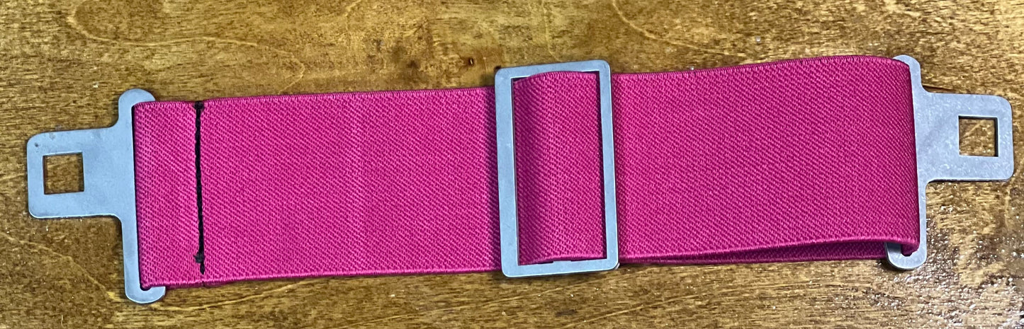 Neon pink elastic headband