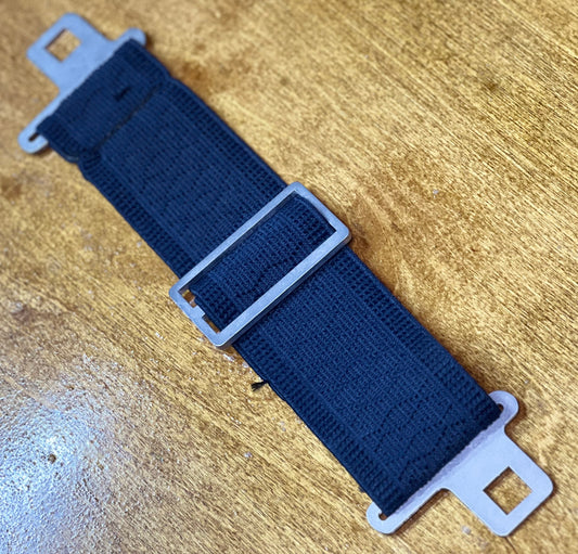 Navy blue scroll work headband