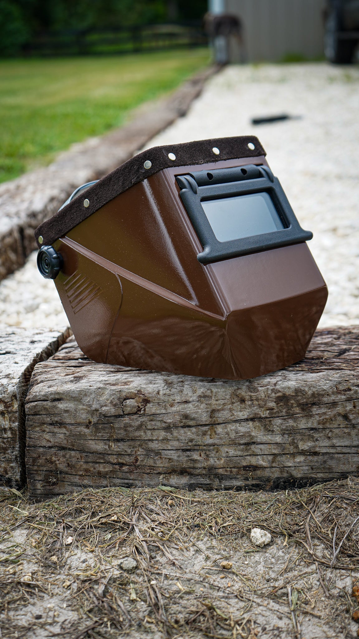 Brown suede Leather Jackson HSL-2 Welding Hood