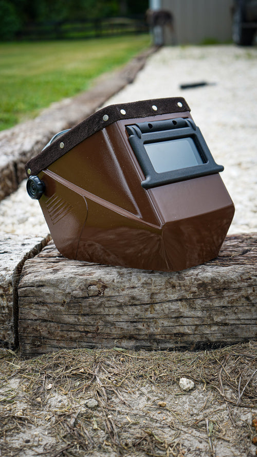 Brown suede Leather Jackson HSL-2 Welding Hood