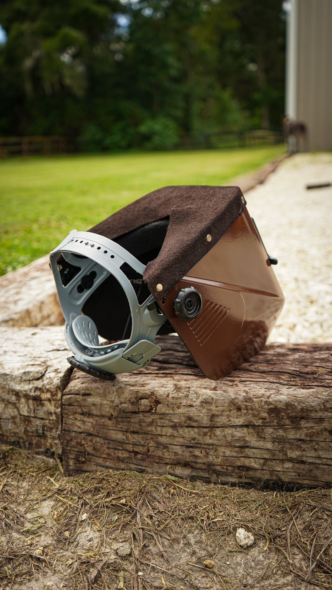 Brown suede Leather Jackson HSL-2 Welding Hood