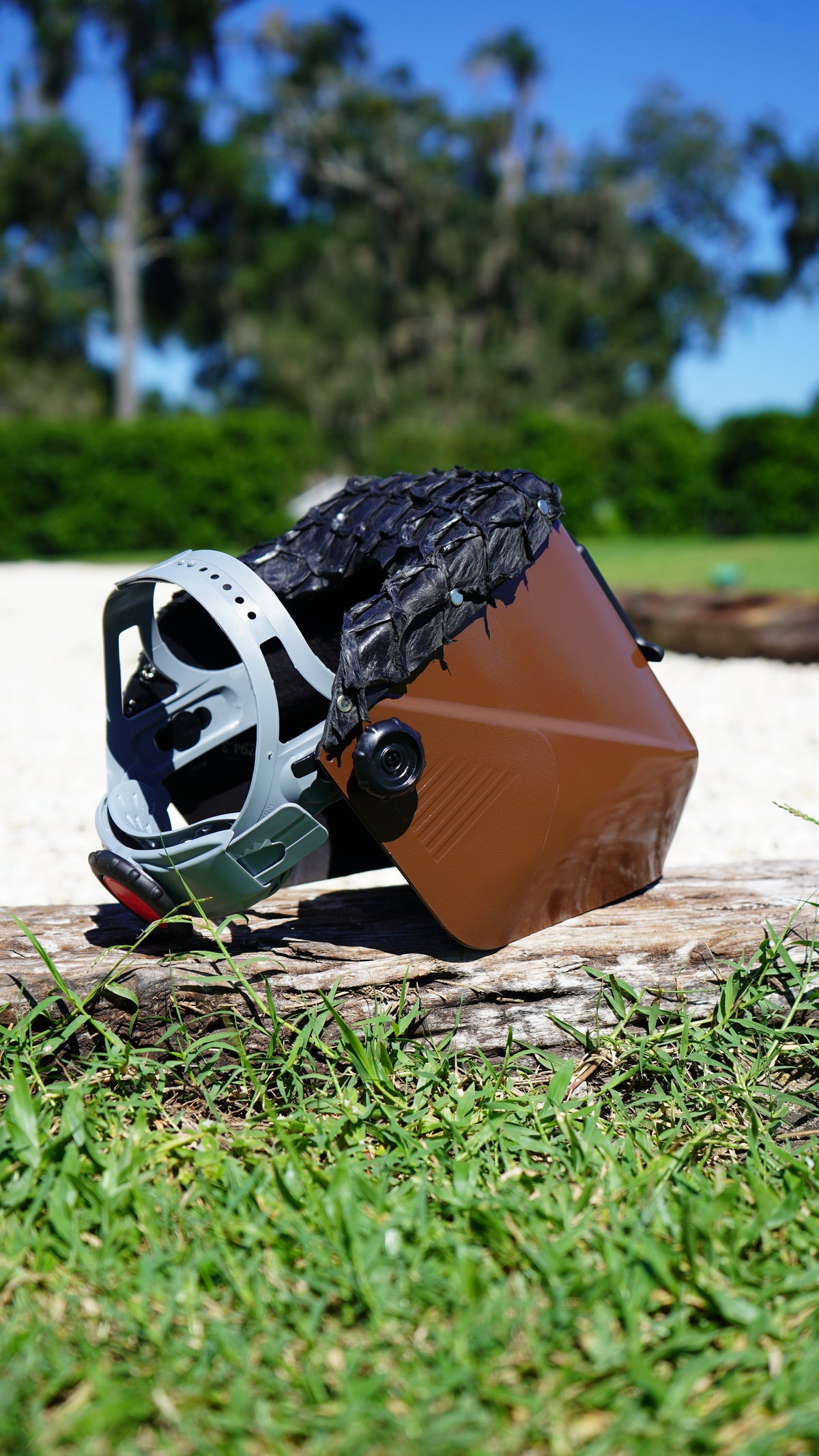 Black Pirarucu Leather Jackson HSL-2 Welding Hood