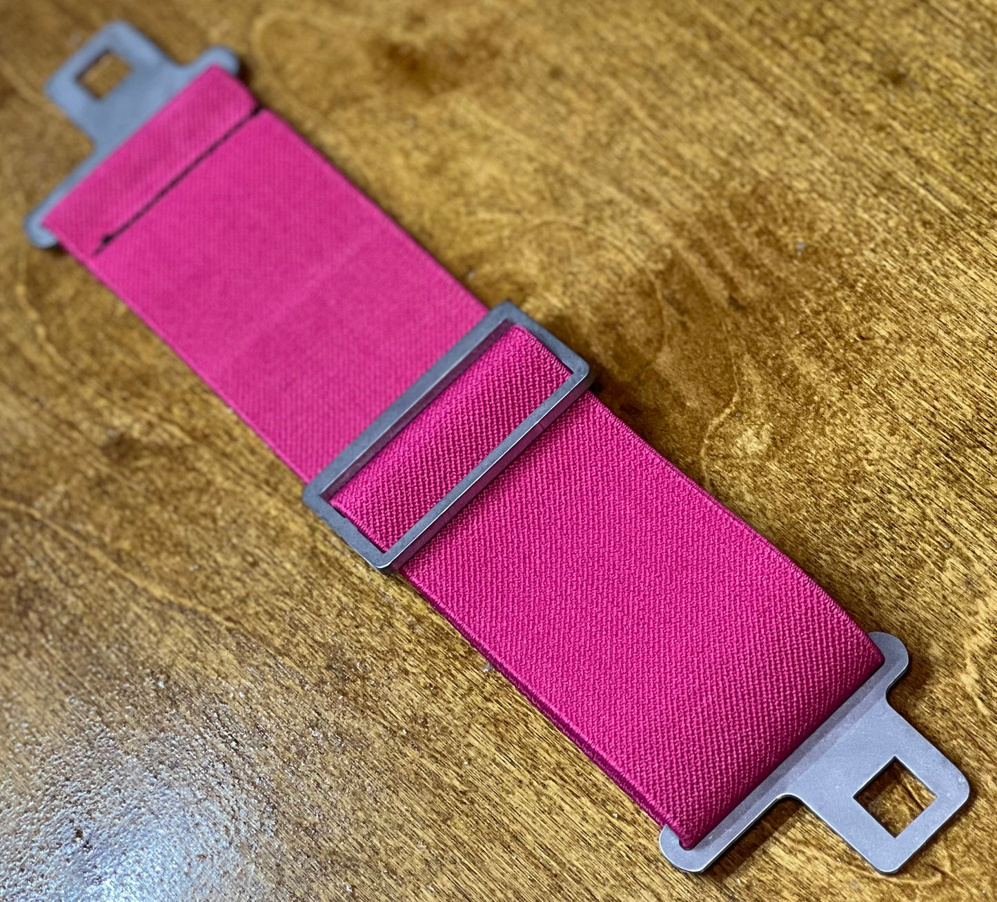 Neon pink elastic headband