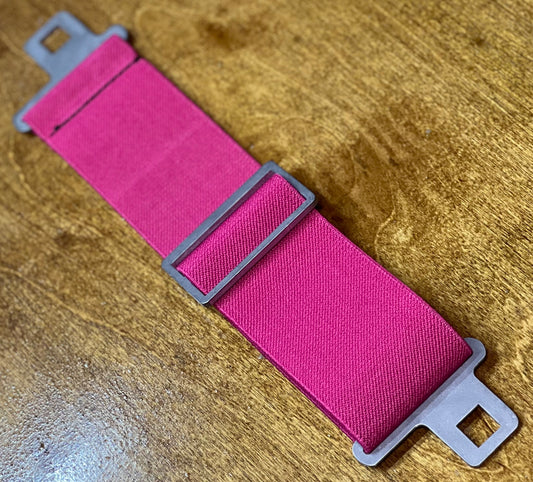 Neon pink elastic headband