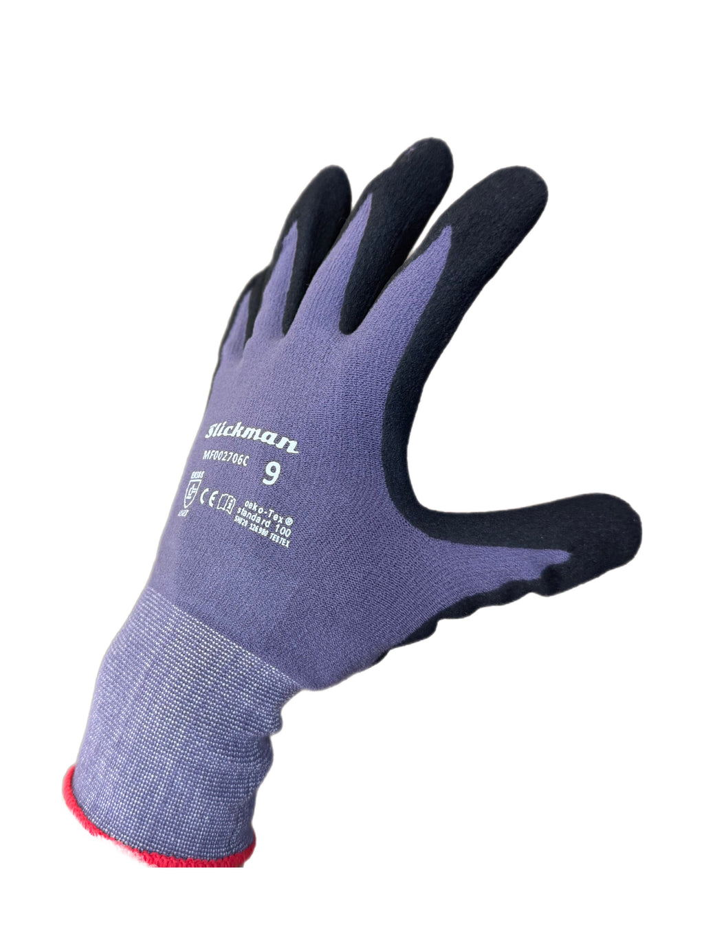 Slickman 12 Pack Nylon Nitrile Dipped Work Gloves