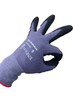 Slickman 12 Pack Nylon Nitrile Dipped Work Gloves