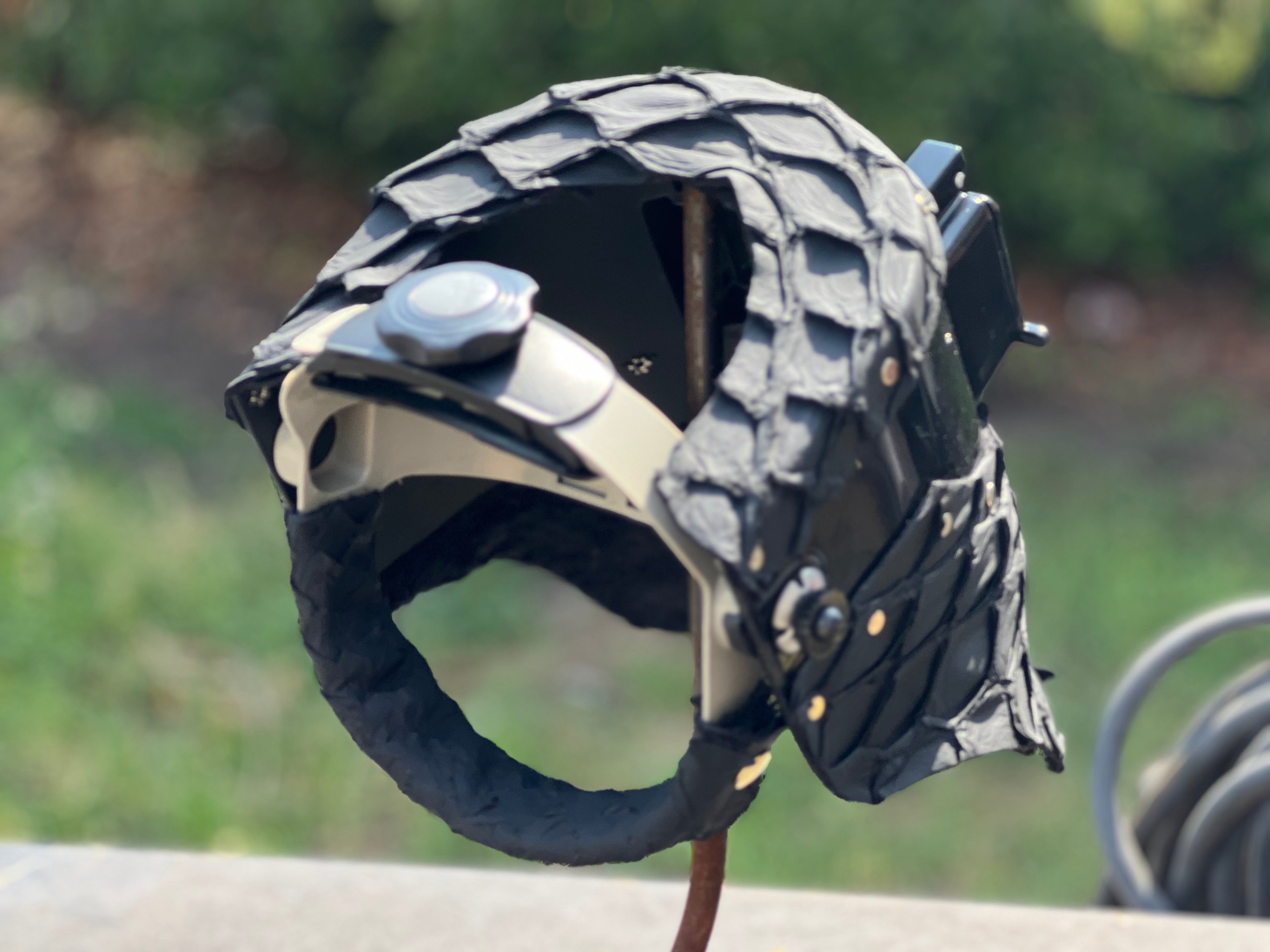 Double chopped Pirarucu Tiger hood