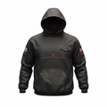 Slickman Black Dual Layer FR Hoodie with Leather Pocket