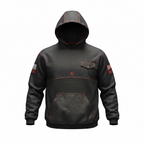 Slickman Black Dual Layer FR Hoodie with Leather Pocket