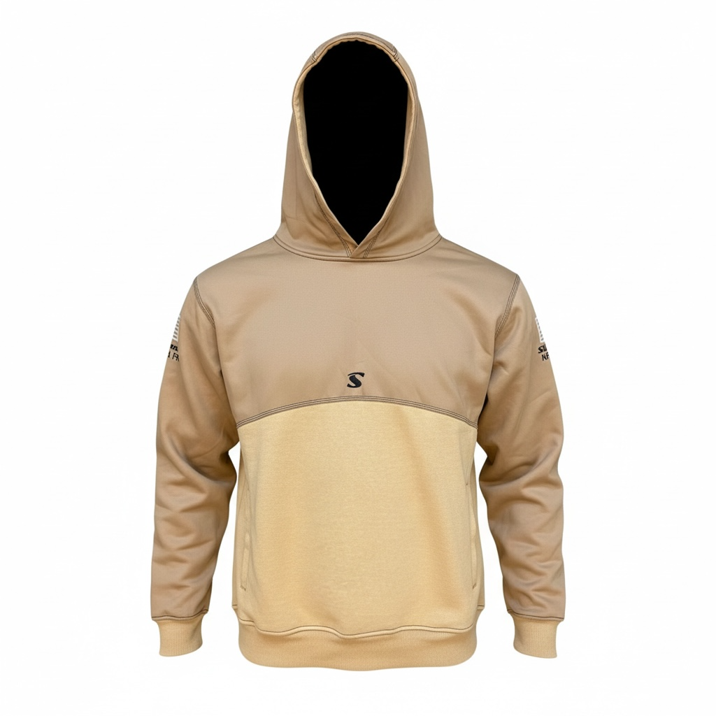 "Less Than" Khaki Dual Layer FR Hoodie