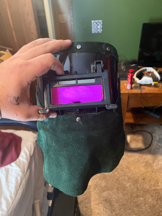 Forest green flip lense auto darkening welding helmet