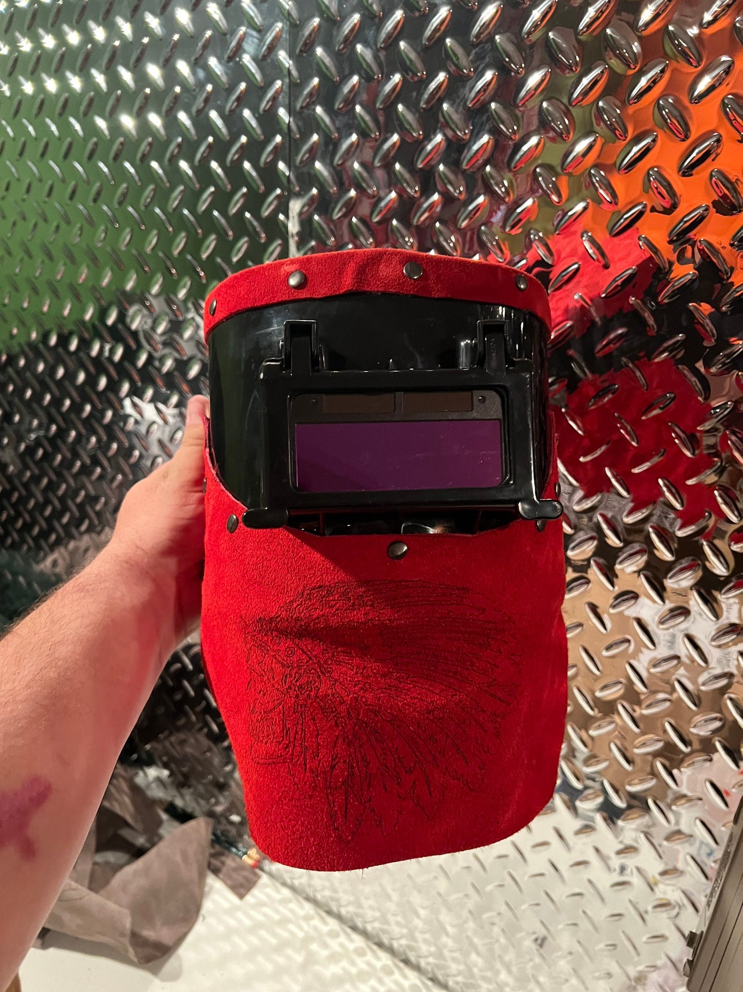 Custom Raging Indian auto darkening welding helmet