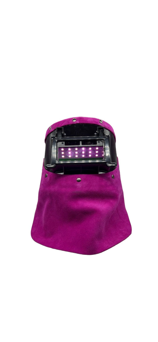 Pink flip lense auto darkening custom welding hood