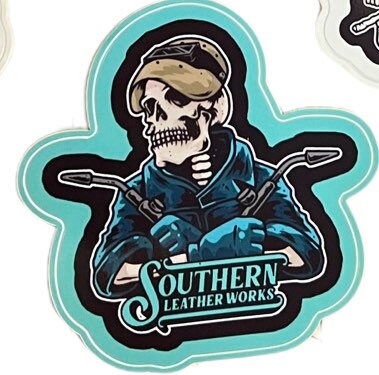 Southern leather works sticker package