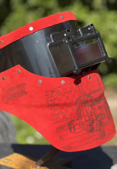 Red Peterbilt Chopped Tiger Hood