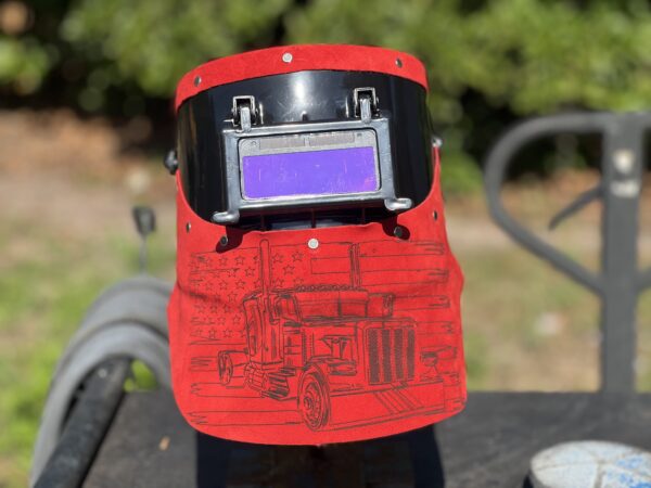 Red Peterbilt Chopped Tiger Hood - Image 3