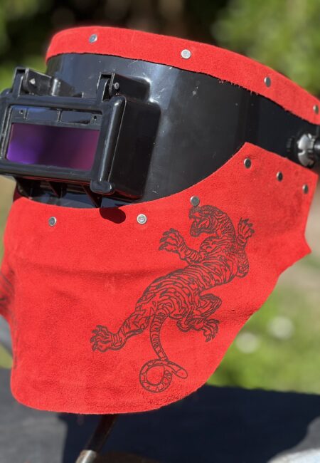 Red Tiger Panther Chopped Tiger Hood