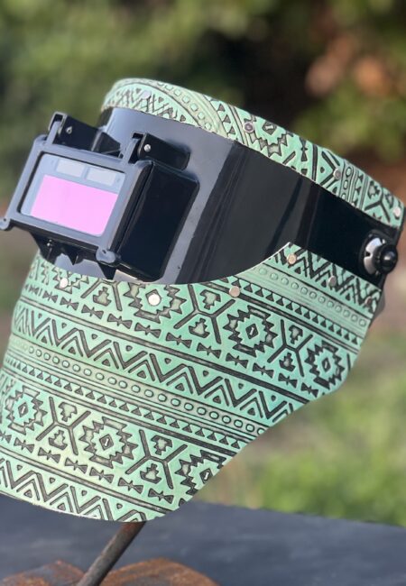 Turquoise Aztec Chopped Tiger Hood