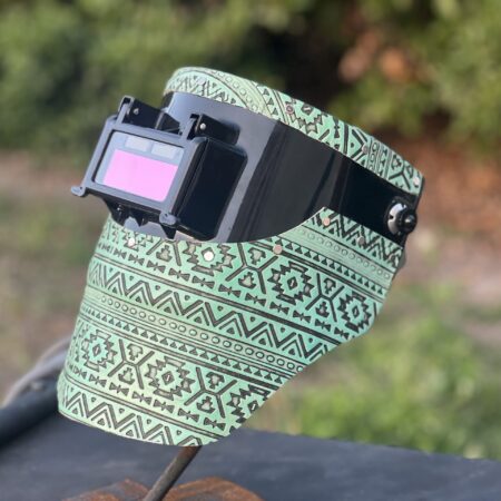 Turquoise Aztec Chopped Tiger Hood
