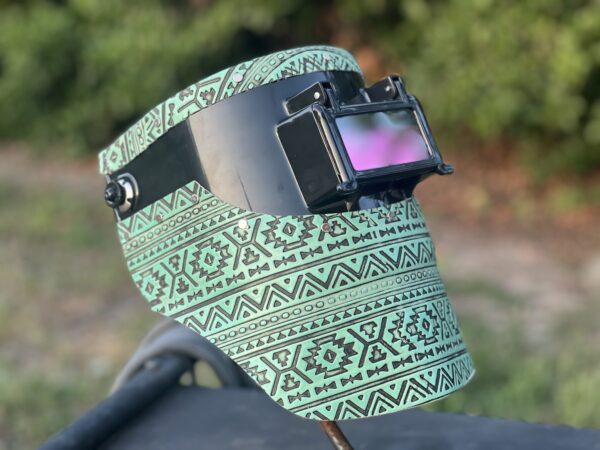 Turquoise Aztec Chopped Tiger Hood - Image 3