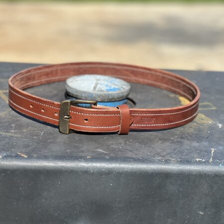 Dark Brown Sewed Edge Belts