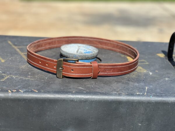 Dark Brown Sewed Edge Belts