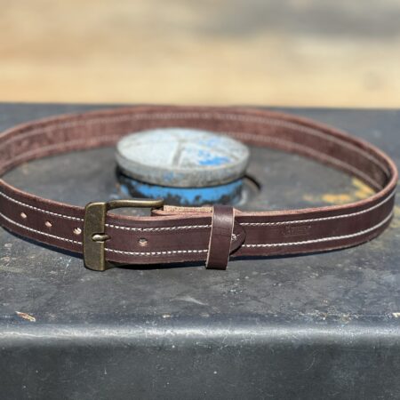 Coffee Brown Sewed Edge Belts