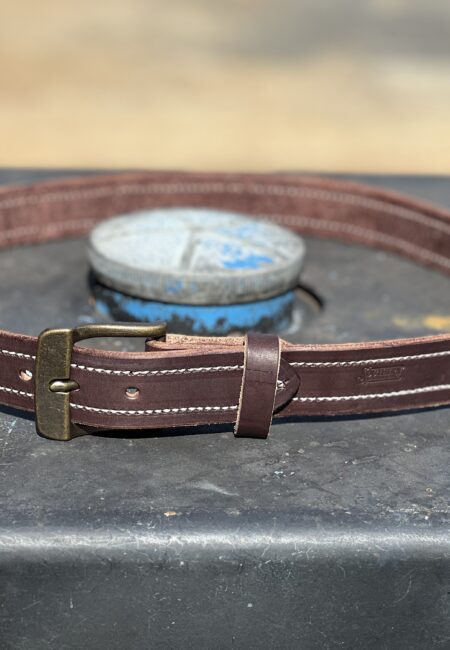 Coffee Brown Sewed Edge Belts