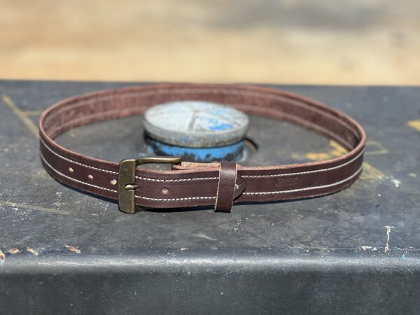 Coffee Brown Sewed Edge Belts