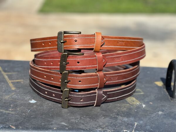 Dark Brown Sewed Edge Belts - Image 2