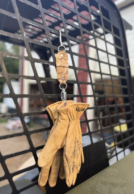 Tan pirarucu glove lanyard