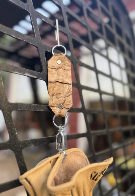 Tan pirarucu glove lanyard
