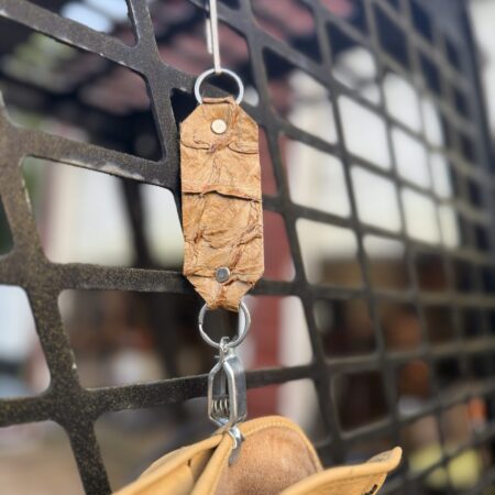 Tan pirarucu glove lanyard