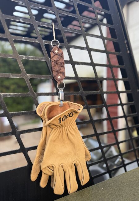 Brown pirarucu glove lanyard