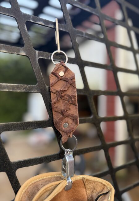 Brown pirarucu glove lanyard