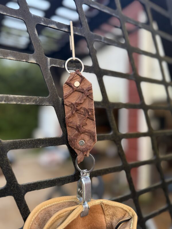 Brown pirarucu glove lanyard