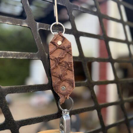 Brown pirarucu glove lanyard