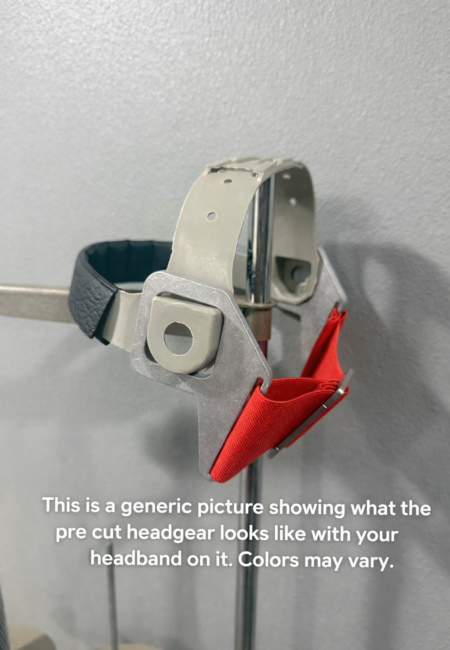 Fibre metal cut headgear.