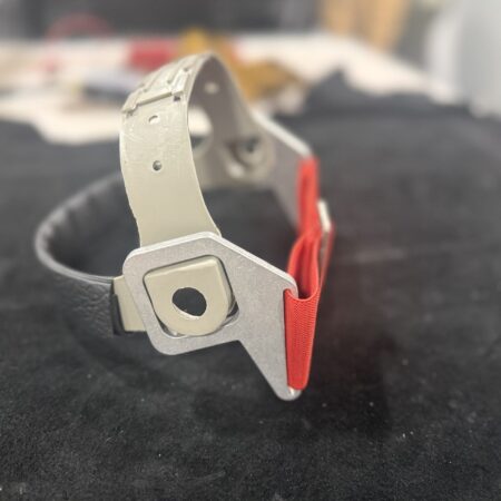 Fibre metal cut headgear.